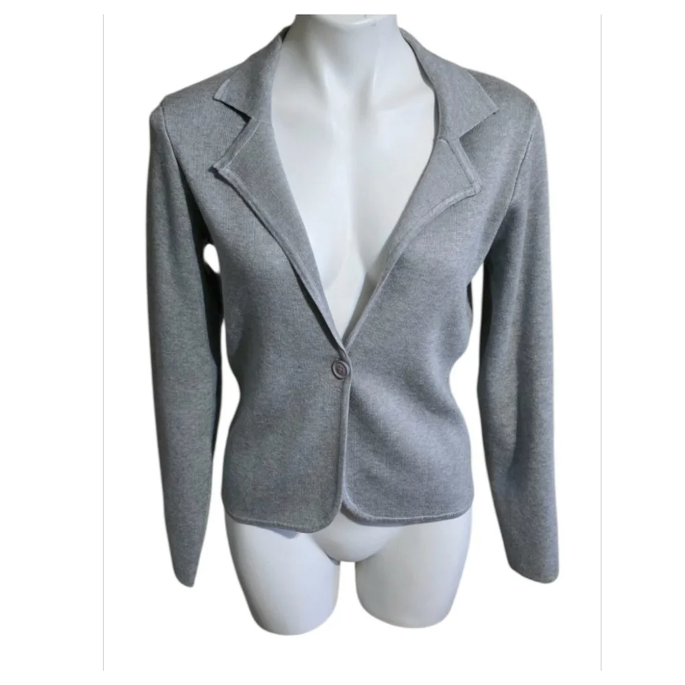 Grace Karin Sweater Blazer Gray Size M - Picture 4 of 11